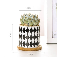 Load image into Gallery viewer, Modern Geometric Pattern Ceramics Flower Pot  for Succulent Plant Nordic Style Planter Pot Home Garden Office Decoration